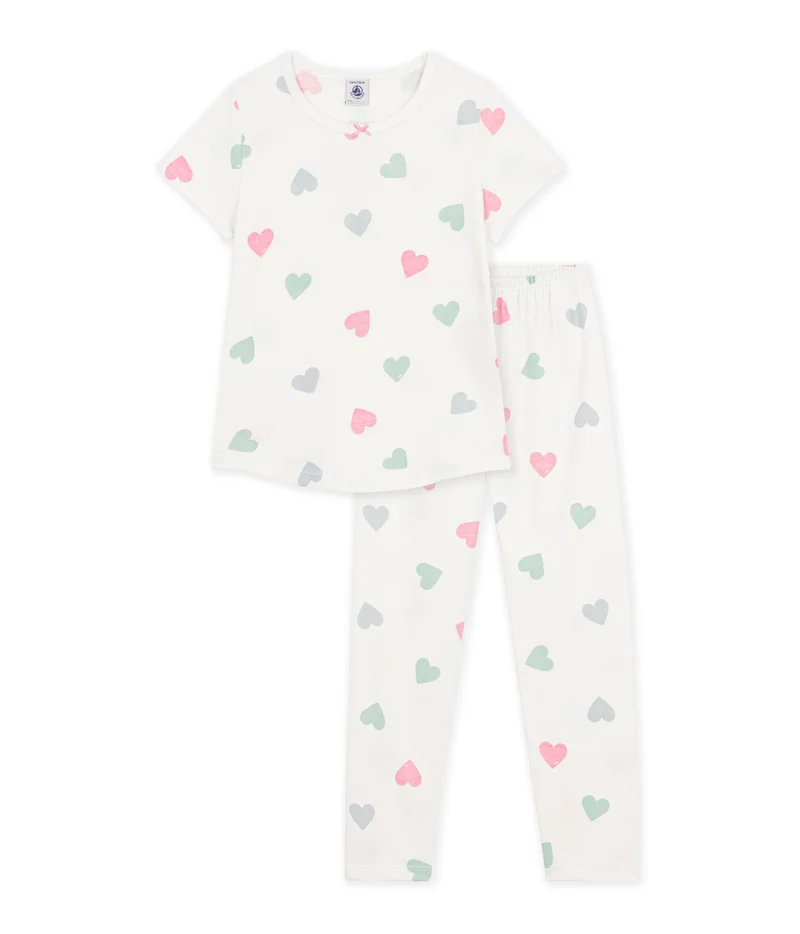 بيتي باتو Children's Printed Cotton Pyjamas With Short Sleeves And Long Legs
