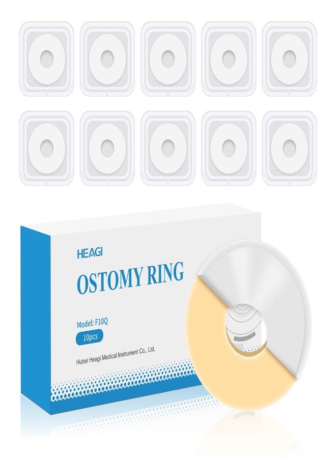 Heagimed 10PCS Ostomy Barrier Rings, Ostomy Supplies, 4mm Thickness Moldable Ostomy Rings Medical Grade Hydrocolloid Adhesive Barrier Rings Better Seal for Ostomy Bags (Box of 10 - Image 1