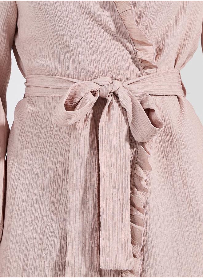 Ruffle Detail Gathered Sleeve Robe - pzsku/Z6086A75C967CEAFEBED8Z/45/_/1720784608/e70cc52d-c8ce-411a-a44f-19481812238a