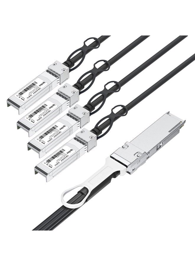 ipolex 40G QSFP+ to 4x10G SFP+ Breakout DAC Twinax Cable for Cisco QSFP-4SFP10G-CU0.5M, 0.5-Meter(1.6ft), 40GBASE-CR4 Direct Attach Copper(DAC) Passive Copper Cable, for Cisco, Ubiquiti and More - Image 2