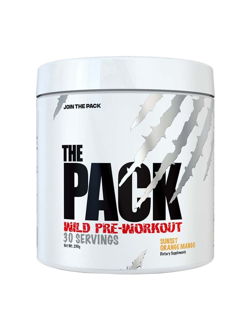 THE PACK - Nutrition - Wild Pre Workout - Sunset Orange Mango 230g - Image 1