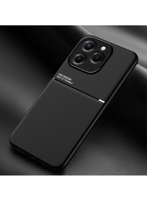 (realme c63 /c61 cover) جراب شيلد ضد الصدمات وحماية كاملة بملمس جلدي فاخر واطار مرن مزود بحماية للكاميرا ضد الخدوش لهاتف ريلمي سي 63 /سي 61