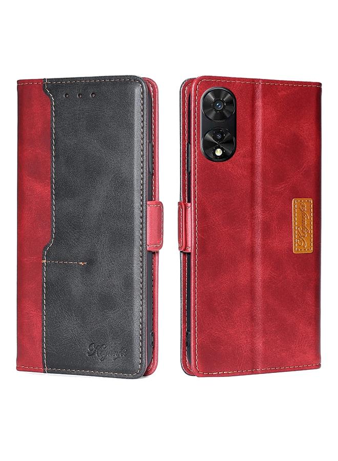 erorex Case For TCL 505 4G Contrast Color Side Buckle Leather Phone Case - Image 1