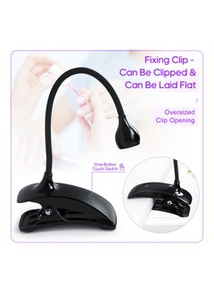 Excefore Quick Dry UV LED Nail Lamp, Gel UV Nail Lamp 5W Gel Nail Dryer 10 Seconds Quick Dry Gooseneck Cure Light Lamp Clip Professional Nail Dryer for Gel Polish Curing Nail Art Tools Accessories  - Image 3