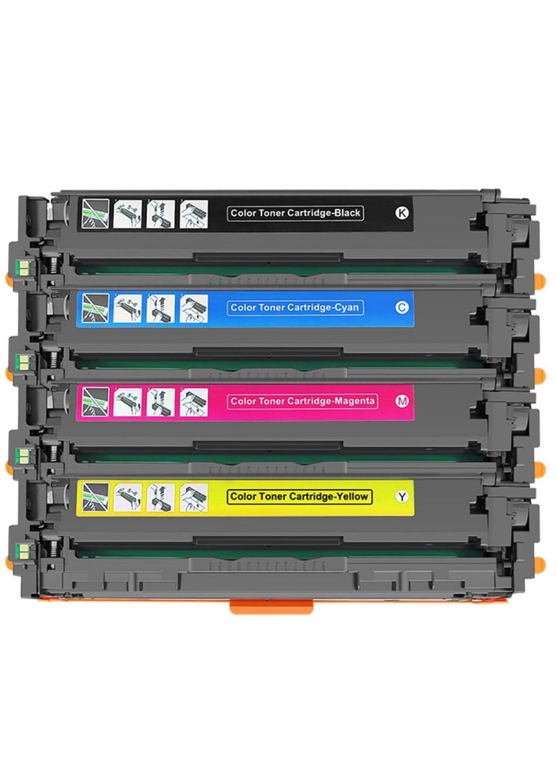 روكسي مجموعة حبر متوافقة ٢٠٧A / ٢٠٧X من ROXY 207A/207X - بديلة لطابعات HP W2210A وW2211A وW2212A وW2213A - لطابعات HP Color LaserJet Pro M282nw وM283fdw وM255dw (أسود، سماوي، أرجواني، أصفر - عبوة من ٤ قطع) - Image 2