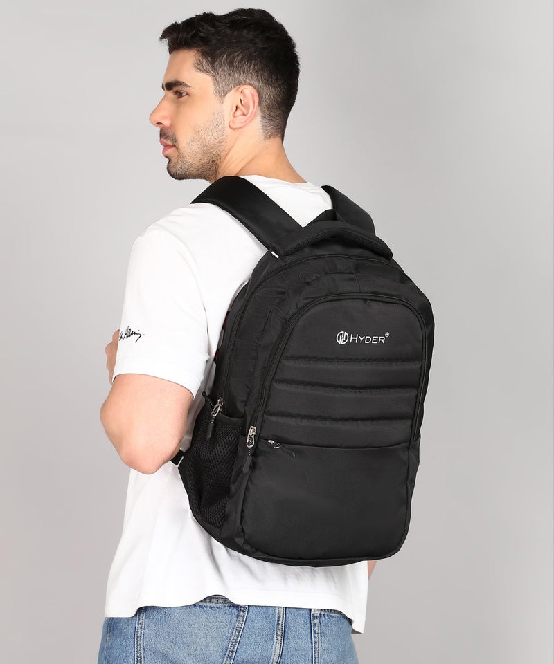 HYDER Vision 25L Unisex Multi-functional Laptop Bag/Backpack for Men and Women - Perfect Bags for College, School, and Business Travel with Padded Sleeve For Laptops Protection (Black) - Image 2