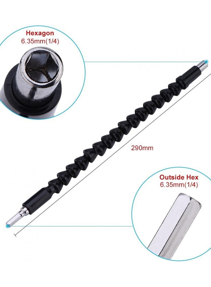 Flexible Drill Bit Extension, Flexible Extension Screwdriver 1/4 Inch Hex - Image 4