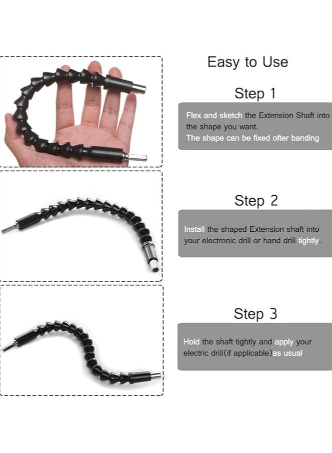 Flexible Drill Bit Extension, Flexible Extension Screwdriver 1/4 Inch Hex - Image 5