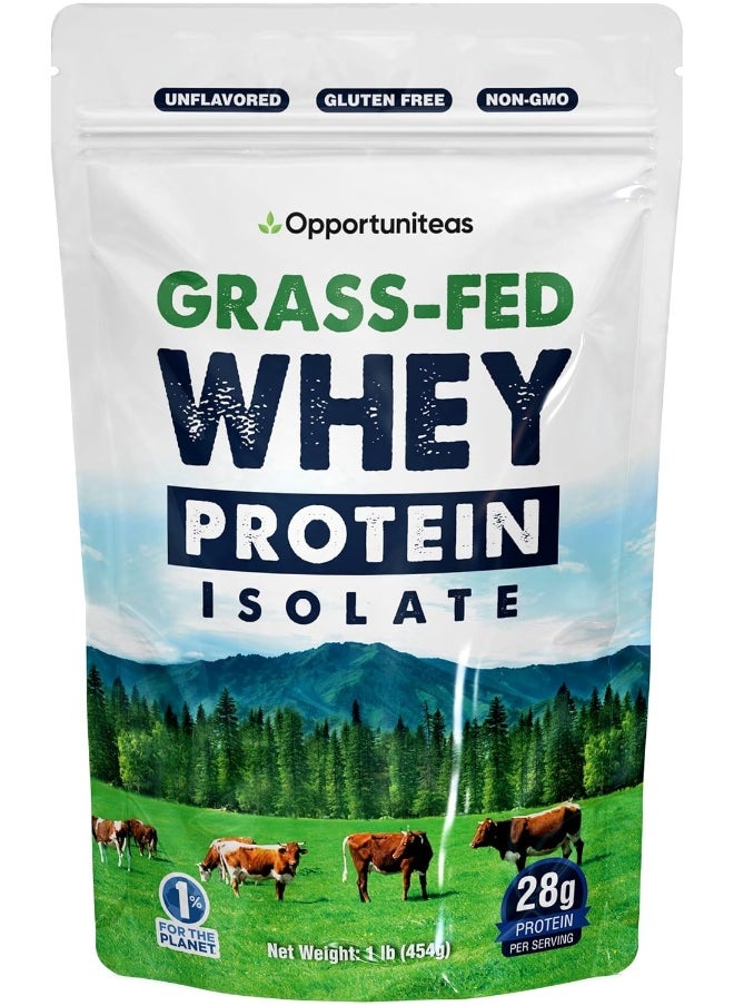Opportuniteas Grass Fed Whey Protein Powder Isolate Natural, Unflavored, Easy To Mix Non Gmo And Gluten Free 0.5Kg (454 Grammes)  - Image 1