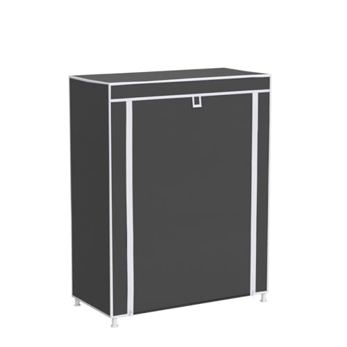 LookNSnap Premium Multipurpose Metal, Plastic Storage Rack with Dustproof Cover (4 Shelves, Black) - Image 4