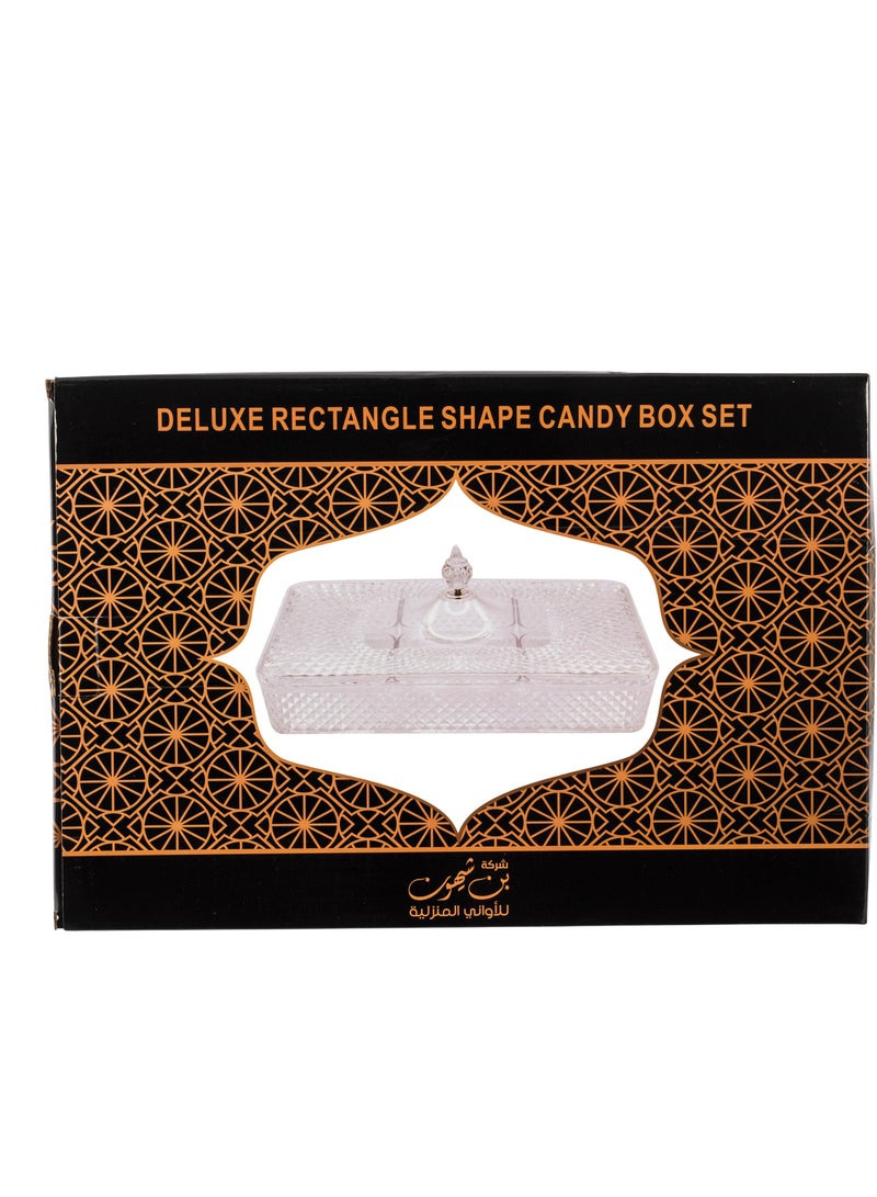 Bin Shihon Acrylic Nut Serving Set with Lid, 6 Compartments, 40cm - Image 2