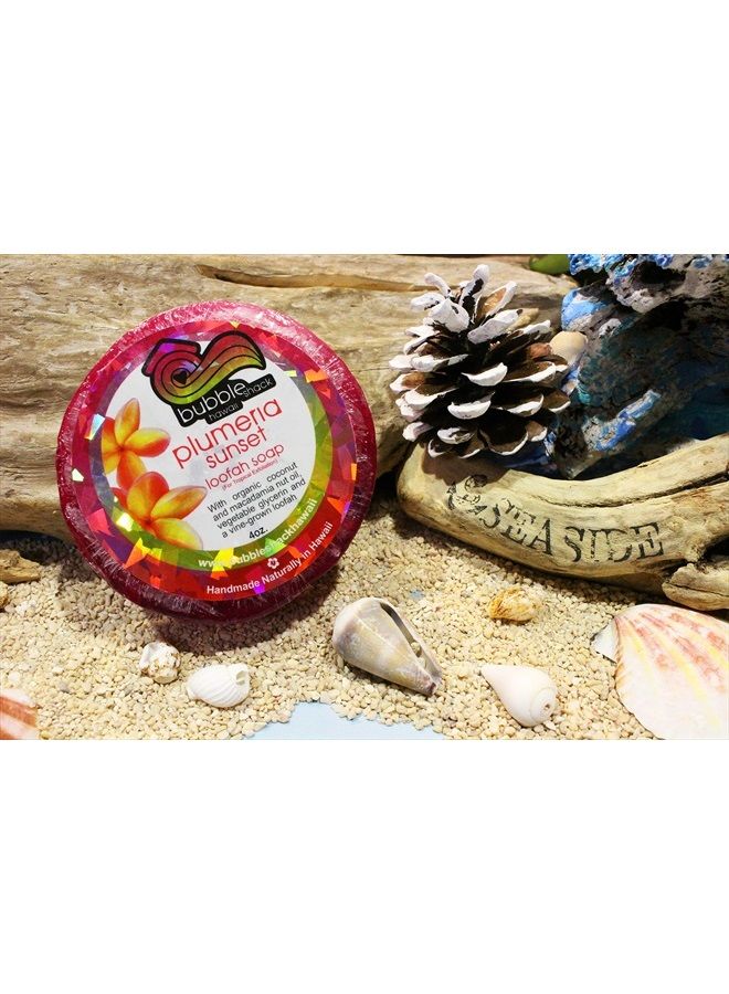 Bubble Shack Hawaii صابون لوفا بلوميريا غروب الشمس - Image 2