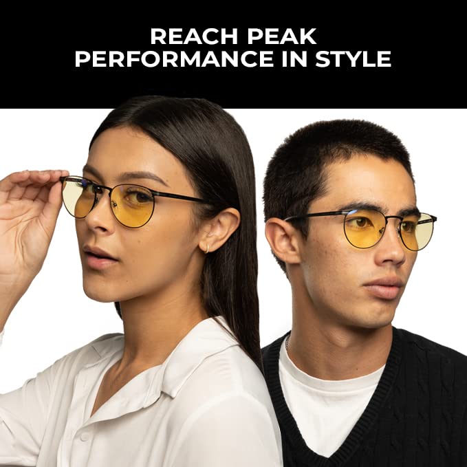 Gunnar - Premium Gaming and Computer Glasses - Blocks 65% Blue Light - Mateo, Onyx, Amber Tint - Image 5