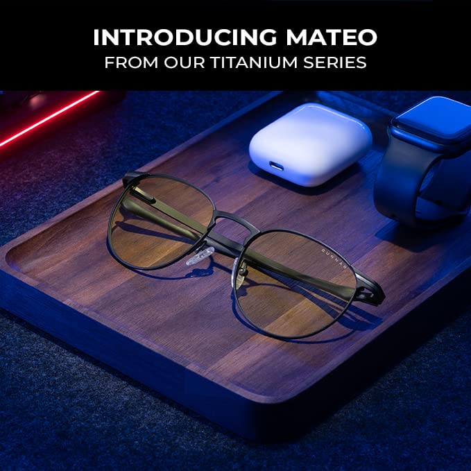 Gunnar - Premium Gaming and Computer Glasses - Blocks 65% Blue Light - Mateo, Onyx, Amber Tint - Image 2