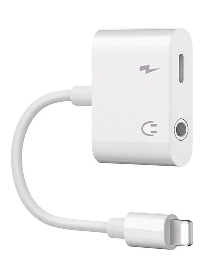 NIBEMINENT Headphone Jack Adapter for iPhone White - Image 1