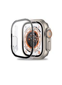 Compatible for Apple Watch Ultra 49mm Case with Screen Protector Soft TPU Lightweight Full Protective Anti-Scratch Shockproof Cover Built-in Screen Bumper Case for Apple Watch