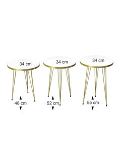LHFHOMT LHFHOMT-4 Piece COFFEE TABLE Living Room Table Set,1 Coffee Table and 3 Nesting Tables, Free Fixing )for Bedside Table, Living Room, Bedroom,Sofa Side  - Image 5