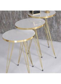 LHFHOMT LHFHOMT-4 Piece COFFEE TABLE Living Room Table Set,1 Coffee Table and 3 Nesting Tables, Free Fixing )for Bedside Table, Living Room, Bedroom,Sofa Side  - Image 3