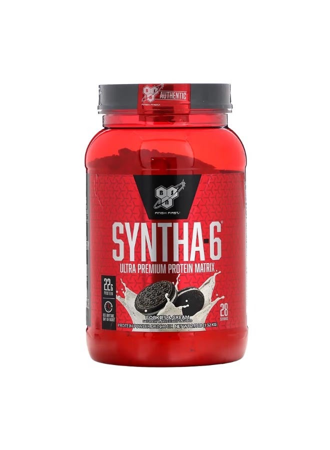 BSN Syntha 6 Ultra Premium Protein Matrix Cookies And Cream 2.91 lb 1.32 kg - Image 1