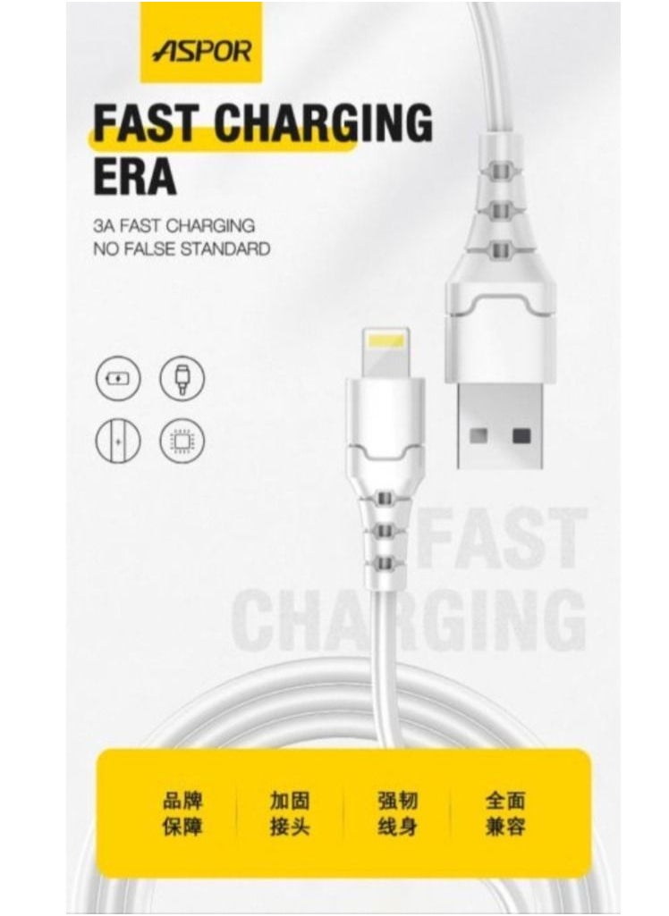 Aspor Aspor A102L 2M Type-C 3A Fast Charge Cable  - Image 3