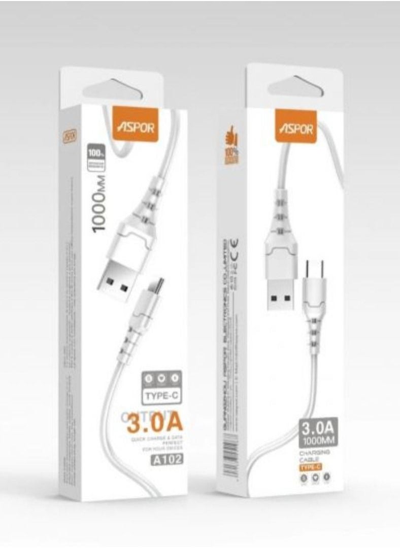 Aspor Aspor A102L 2M Type-C 3A Fast Charge Cable  - Image 1