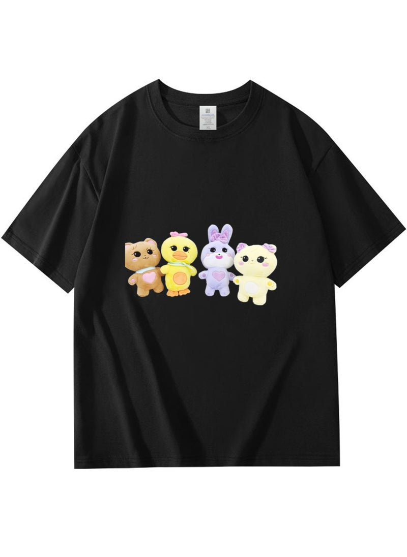 NIBEMINENT Blackpink Printed Cotton Short Sleeves T-Shirt 