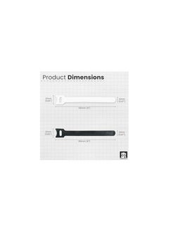 Home Smart Home Smart 50 PCS Reusable Fastening Cable Ties, Microfiber Cloth 6-Inch Hook and Loop Cord (Black)  - Image 5