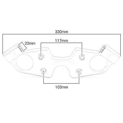 DEFUMP PROCNC CNC Motorcycle Lowering Triple Tree Front End Upper Top Clamp Fit for Hayabusa GSXR1300 1999 2007 2008 2009 2010 2011 2012 2013 2014 2015 2016 2017 2018 2019 2020 (Black) - Image 2
