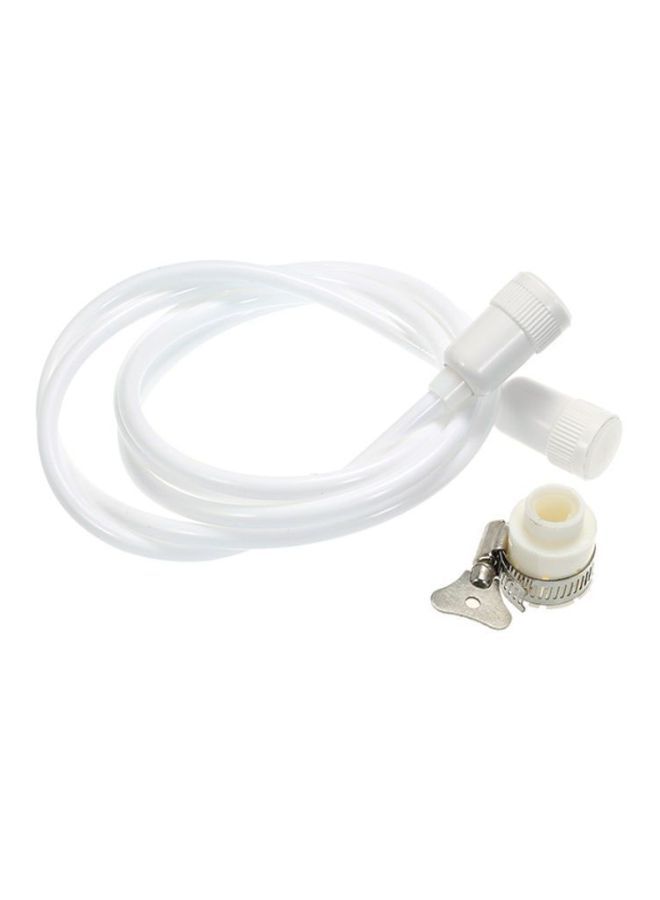 NIBEMINENT Handheld Shower Head Hose With Brass Spin White 79inch - Image 3