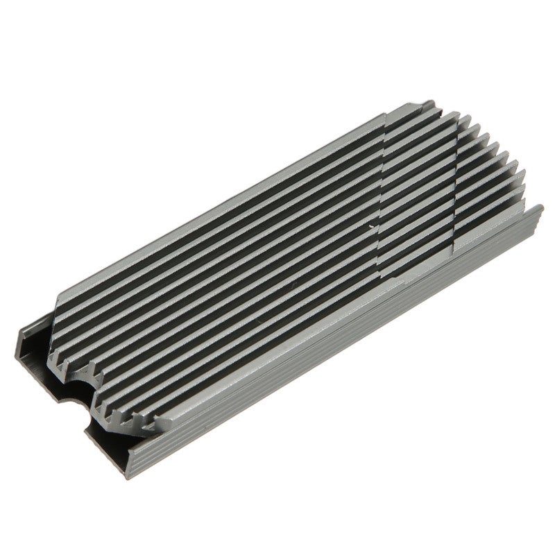 مبرد M.2 NVMe: حجم 2280، سبائك الألومنيوم الفضية، تبديد حراري ثنائي الجانب - 3 وسادات سيليكون حرارية، مبرد أقراص محمولة الحالة (SSD) سهل التركيب لأجهزة الكمبيوتر المكتبية - Image 4
