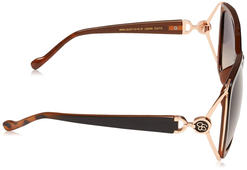 Jessica Simpson Womens J5686 Oversized Square Sunglasses With Uv400 Protection. Glam Gifts For Her, 56 Mm, Black Tortoise, 56 Mm US - Image 3