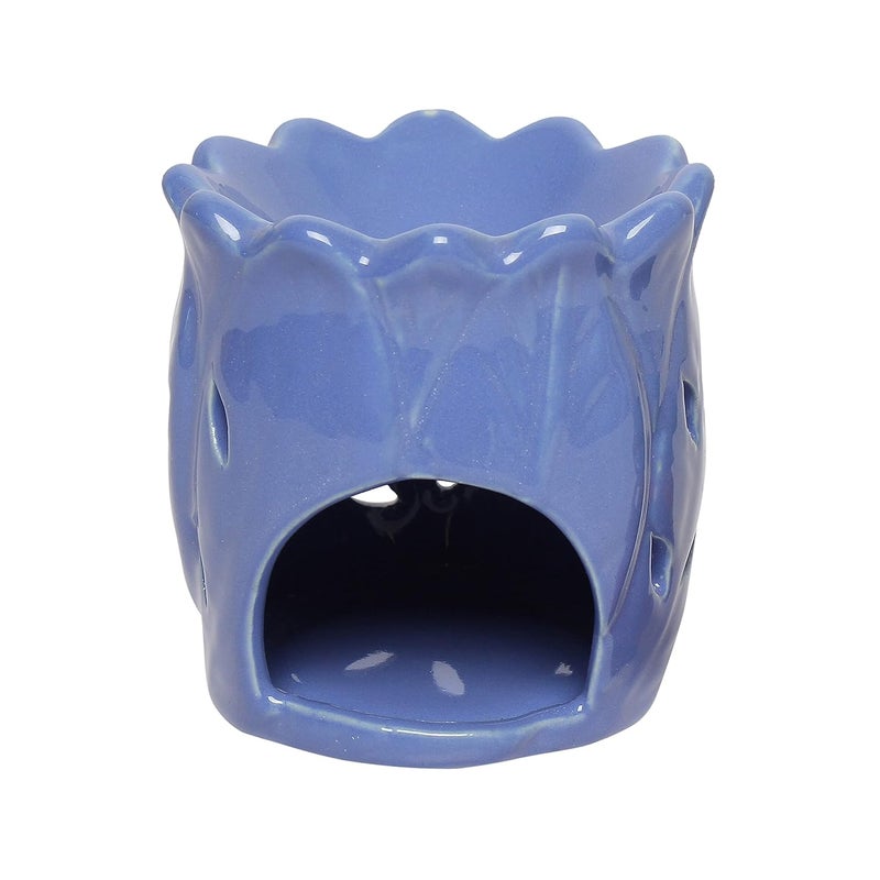 CEC TLight Candle Lotus Shape Diffuser with 1 10 ml Aroma Oil Fragrance English Lavender 1 Tea Light Candle Purple  - Image 4