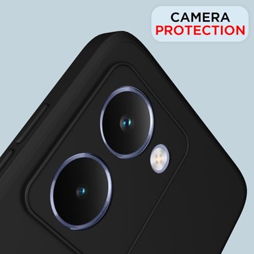 Pikkme Back Cover for Realme P3 Ultra 5G | Camera Protection Shockproof Soft Matte Silicone Bumper Case (Black) - Image 5