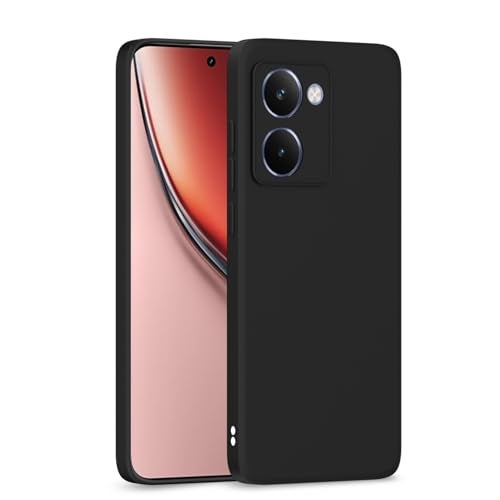 Pikkme Back Cover for Realme P3 Ultra 5G | Camera Protection Shockproof Soft Matte Silicone Bumper Case (Black) - Image 1