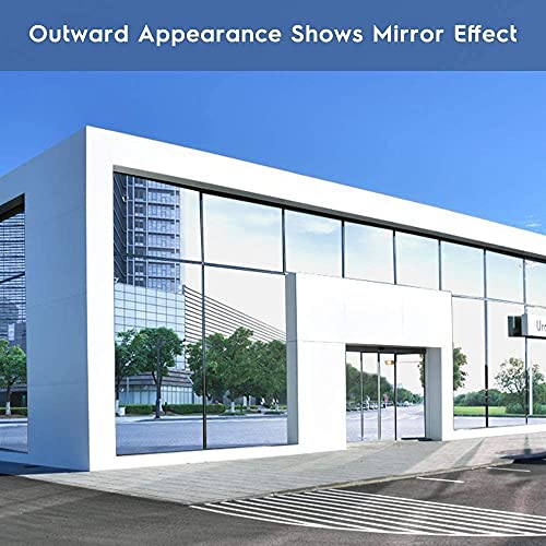 Cosmos Star One Way Mirror Privacy Window Film Daytime Privacy Film,Heat Control Anti Uv Reflective Static Cling Window Tint For Home And Office (20"X50" Inches Pack Of 2, Silver Film) - Image 4