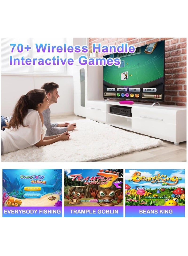 TV Game Console Built In 883 Games, Handheld Retro Video Game Machine With 2.4G Wireless Gamepad Somatosensory Control, HDMI USB Plug And Play, Home Interactive& Puzzle Games, Red  - Image 4