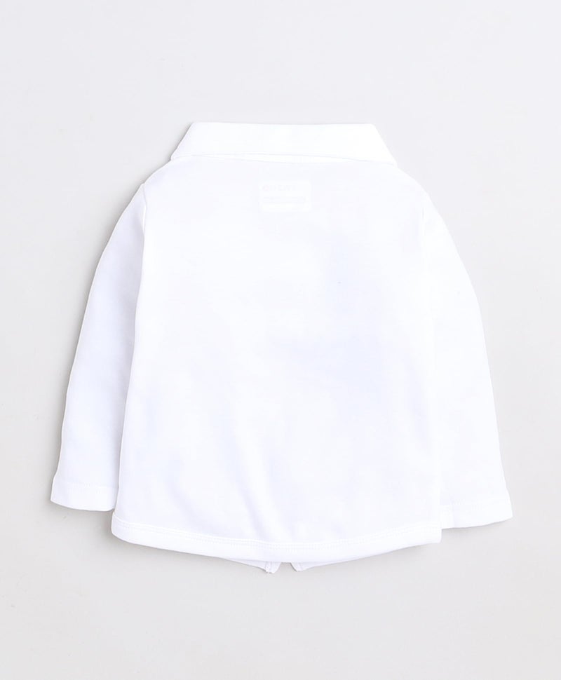 BUMZEE Navy & White Boys Full Sleeves Shirt Pant Set With Suspender & Cap Age - 2-3 Years (Peb8583F-nbl.wht) - Image 4
