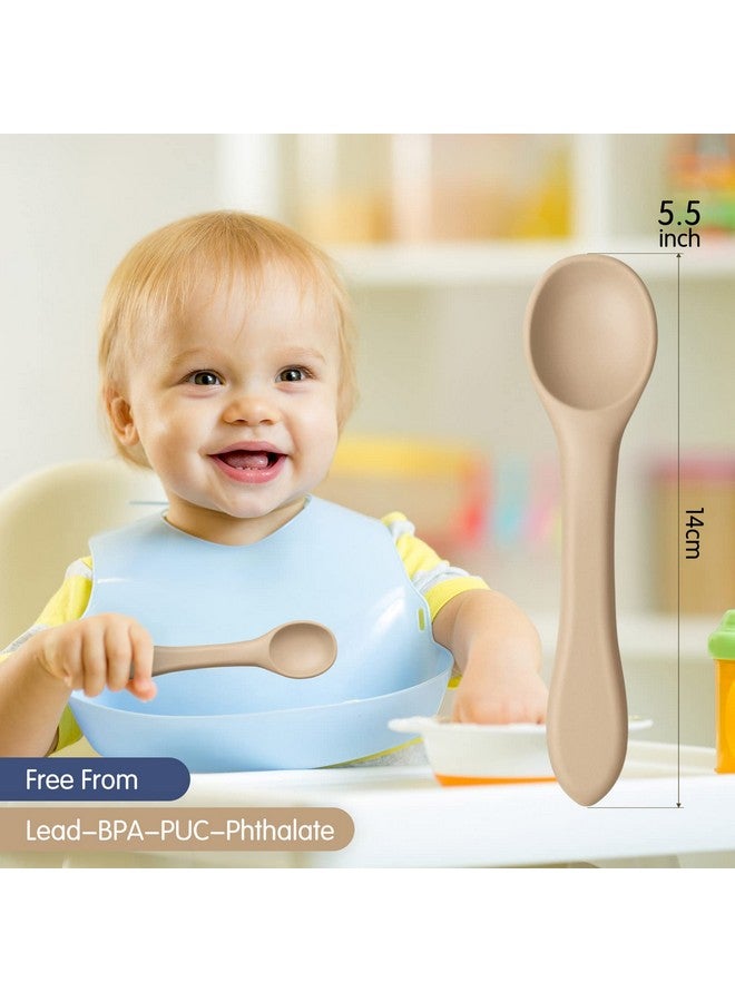 Aedida 5-Piece Silicone Baby Feeding Set - Soft, Bendable Spoons for Infants & Toddlers - Image 4