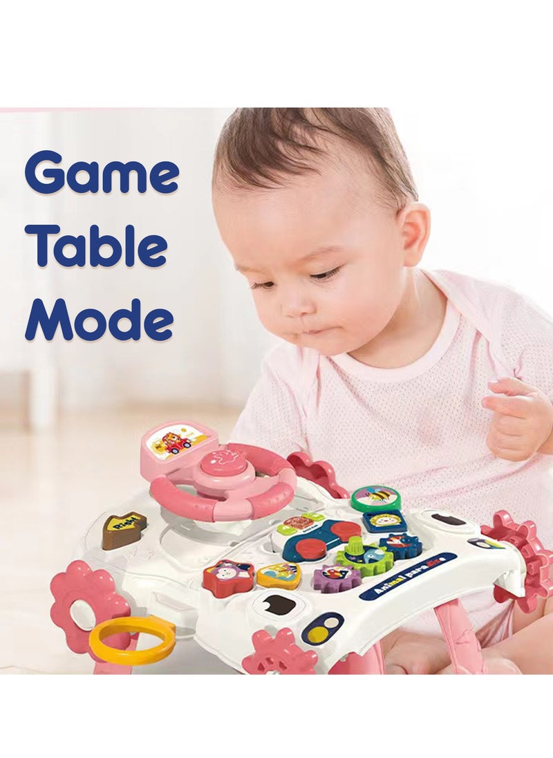 5 in 1 Baby Walker, Learning Table Mode, Game Panel Mode, Scooter Mode, Roller Coaster Mode With Musical keyboard - Pink - pzsku/Z6087B984370FB84D896AZ/45/_/1703315328/9d83d2b2-d5d2-4b73-b3ba-74baa21741e7