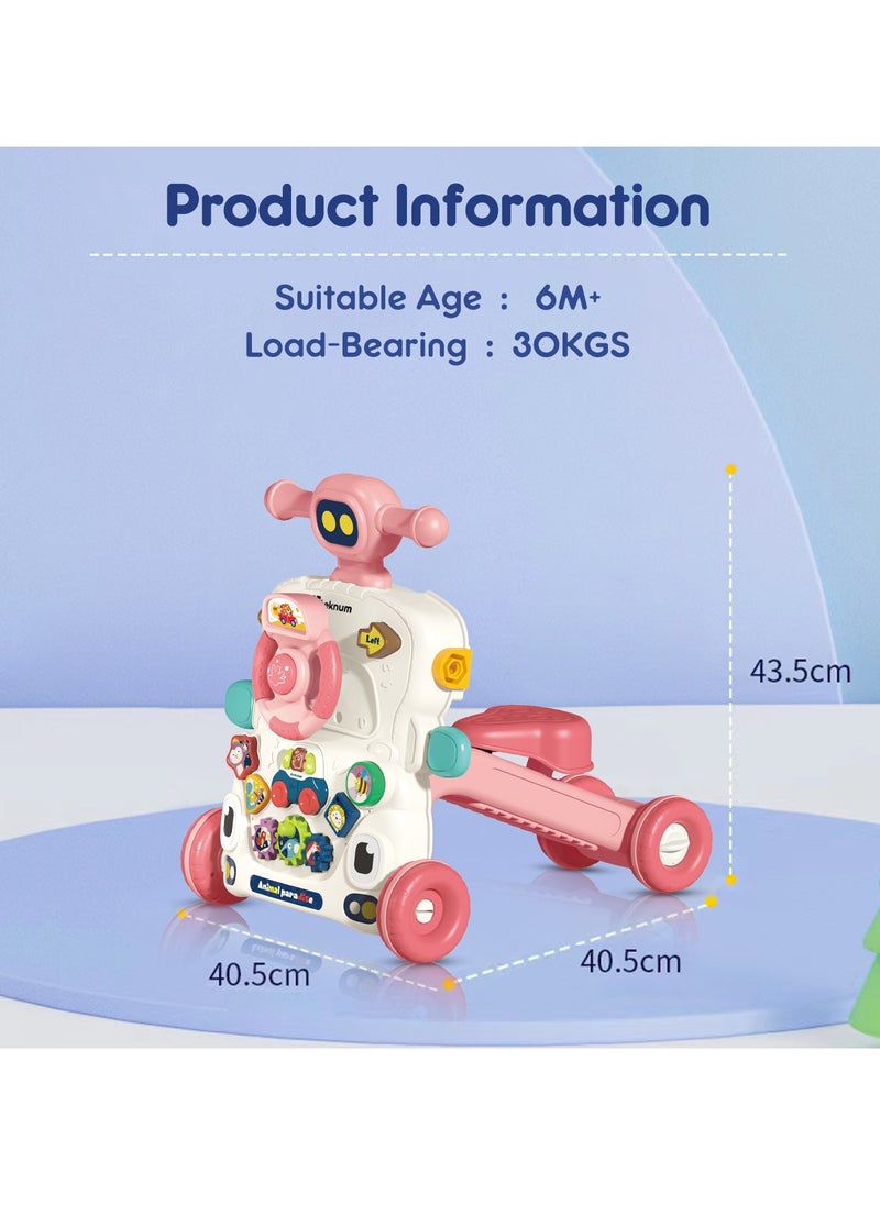 5 in 1 Baby Walker, Learning Table Mode, Game Panel Mode, Scooter Mode, Roller Coaster Mode With Musical keyboard - Pink - pzsku/Z6087B984370FB84D896AZ/45/_/1703315329/13c8eae8-3bfa-4ea4-bd34-389c0b6f5c5e