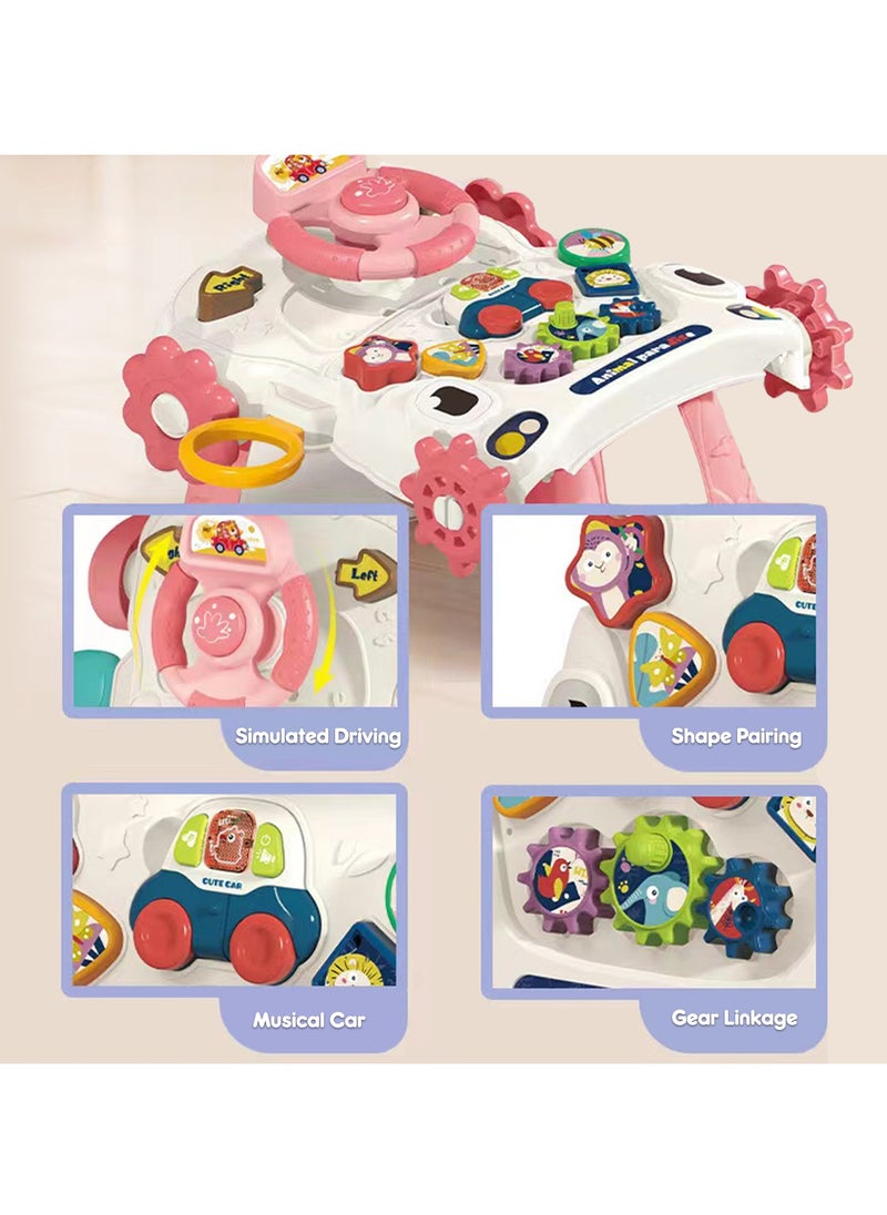 5 in 1 Baby Walker, Learning Table Mode, Game Panel Mode, Scooter Mode, Roller Coaster Mode With Musical keyboard - Pink - pzsku/Z6087B984370FB84D896AZ/45/_/1703315329/1c655b3e-b927-4e09-9e18-ff87e8729ed7