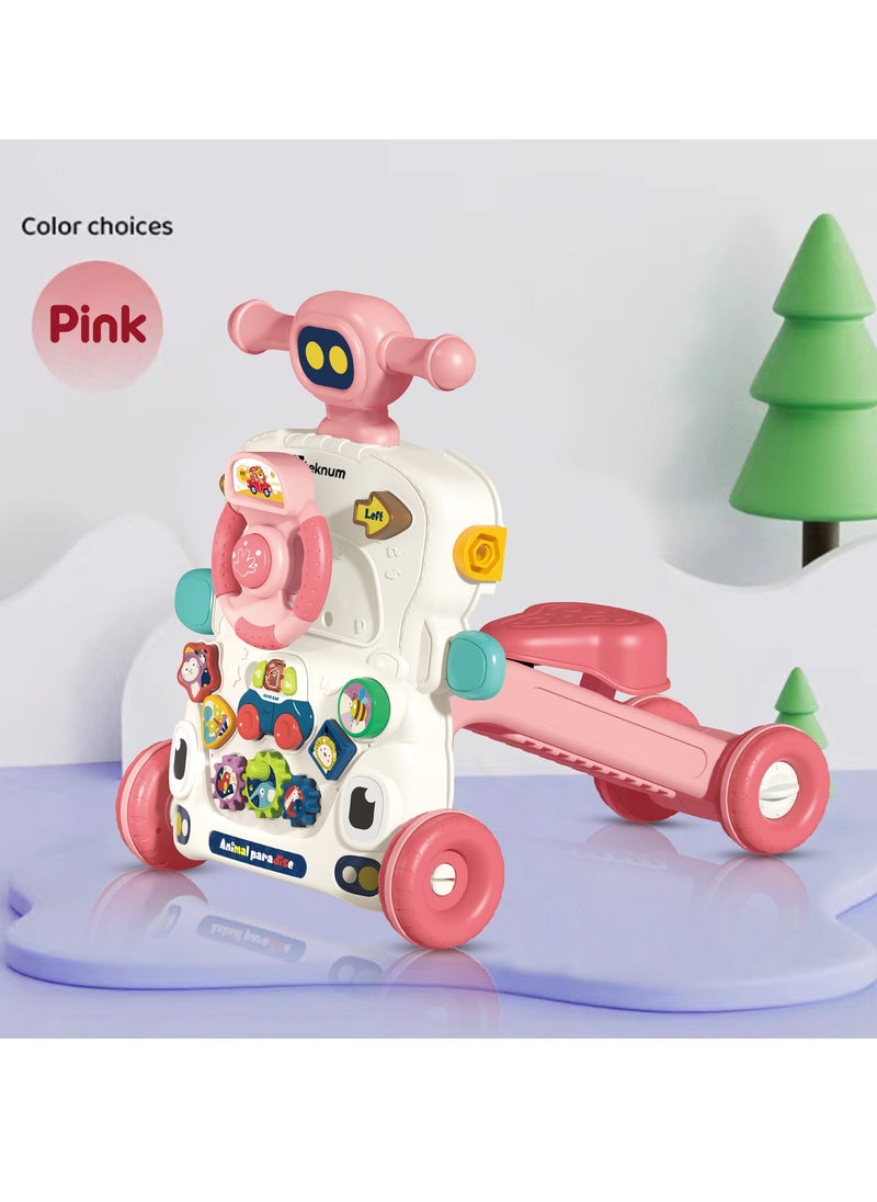 5 in 1 Baby Walker, Learning Table Mode, Game Panel Mode, Scooter Mode, Roller Coaster Mode With Musical keyboard - Pink - pzsku/Z6087B984370FB84D896AZ/45/_/1703315329/36bb8ada-b69a-4a3b-a61c-996e0b52a86e