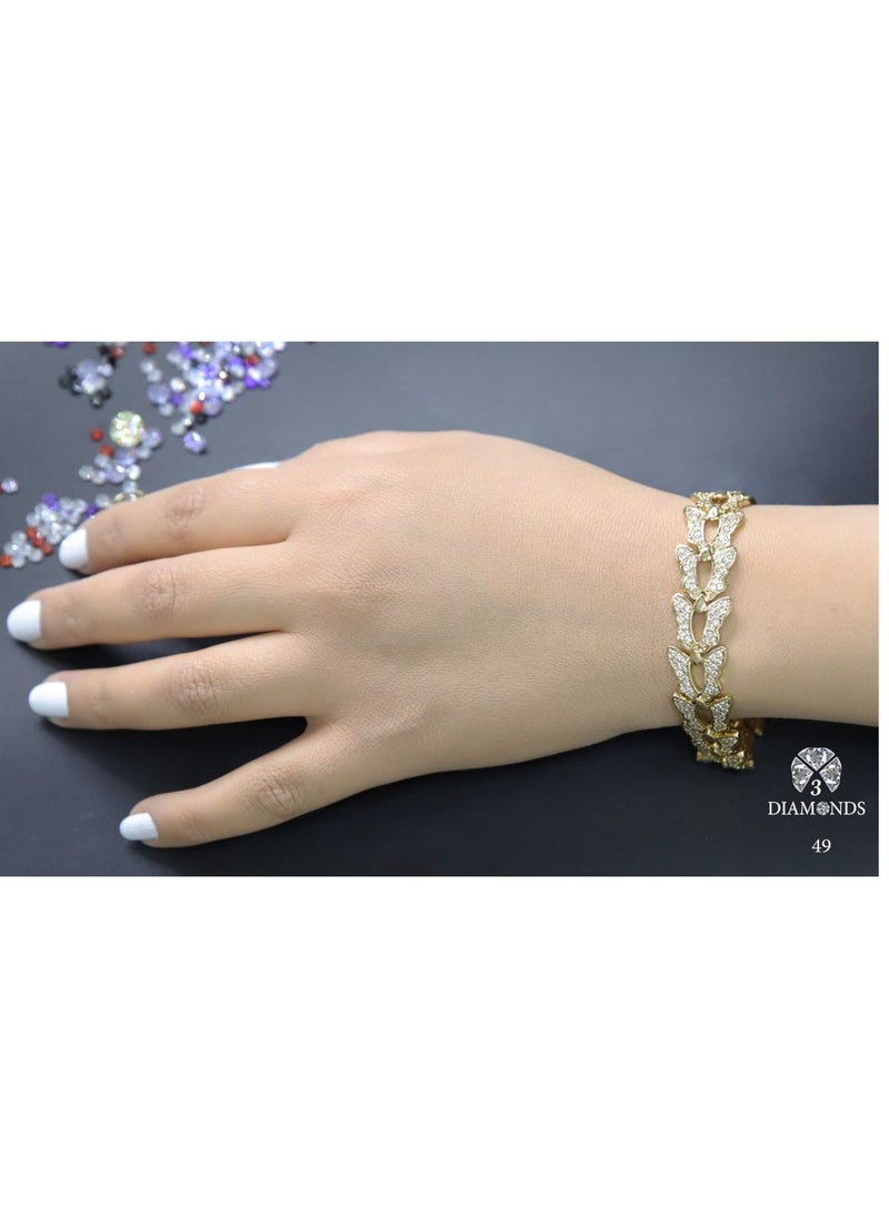 3Diamonds - braclate Gold Plated ONe Size - Image 1