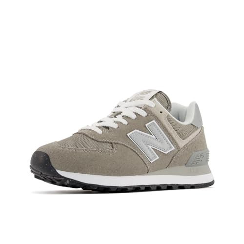 New Balance Women's 574 Core Sneaker, Grey/White, 7.5 Wide - Image 1