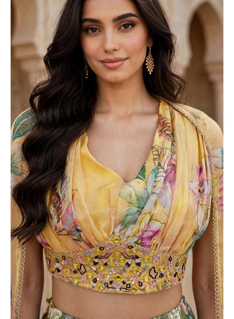 اكسا طقم سحر الزهور IK083Yellow