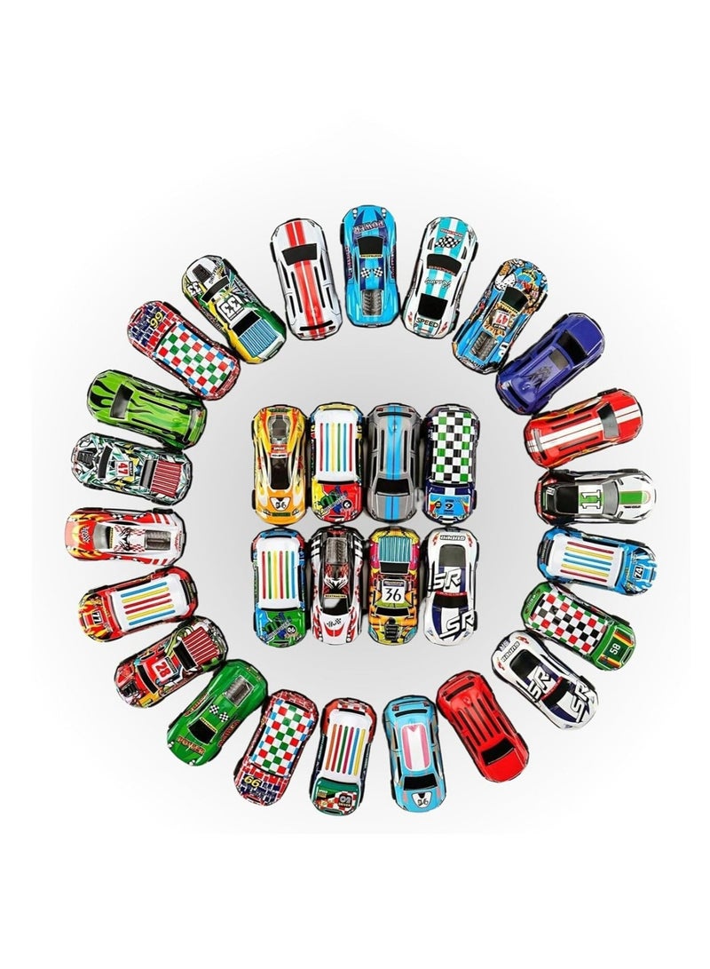 مجموعة من 30 سيارة سحب للخلف للأطفال، ألعاب سيارات صغيرة بمقياس 1:64، مركبات سباق معدنية بكميات كبيرة في دلو تخزين - هدايا الحفلات، حقائب هدايا، جوائز للفصول الدراسية للأولاد والبنات والأطفال الصغار - Image 4