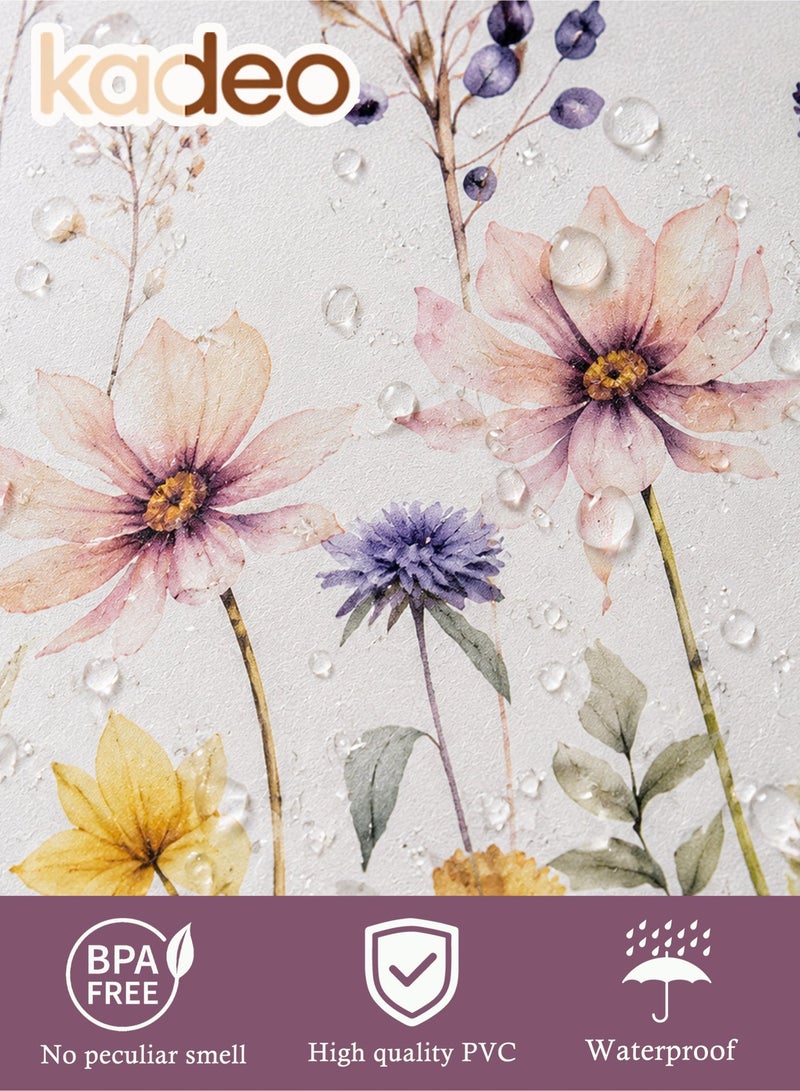 kadeo Floral Wall Stickers for Home Decor, Hand-Painted Flowers & Butterflies Wall Decals, Bedroom, Living Room, Nursery Decoration, Peel and Stick Removable Waterproof Wall Paper - Image 3