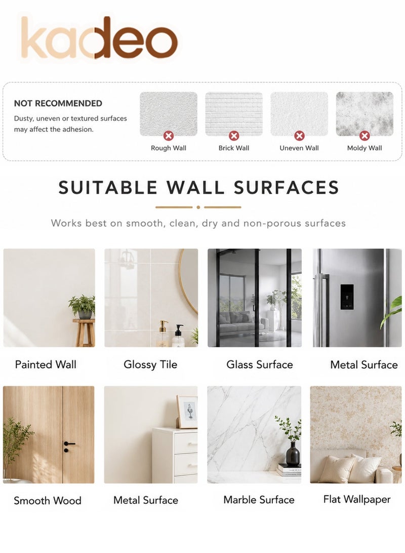 kadeo Floral Wall Stickers for Home Decor, Hand-Painted Flowers & Butterflies Wall Decals, Bedroom, Living Room, Nursery Decoration, Peel and Stick Removable Waterproof Wall Paper - Image 5