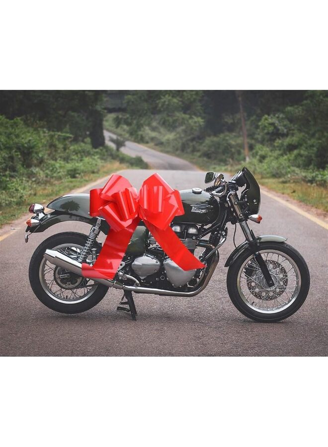 أقواس السحب، أقواس الهدايا، أقواس عملاقة للسيارة، أقواس أعياد الميلاد، أقواس للهدايا، باقات الهدايا، ترتيبات الزهور، ديكورات حفلات الزفاف (أحمر) - Image 4