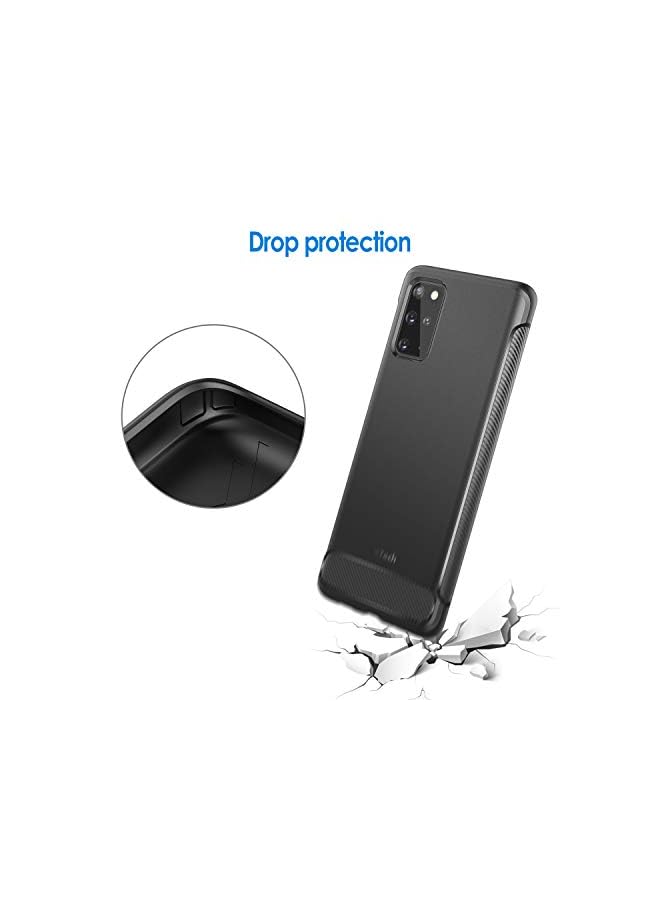 Jetech Slim Fit Case Compatible With Samsung Galaxy S20 Plus 5G (2020), Thin Phone Cover With Shock-Absorption And Carbon Fiber Design (Black) - Image 4